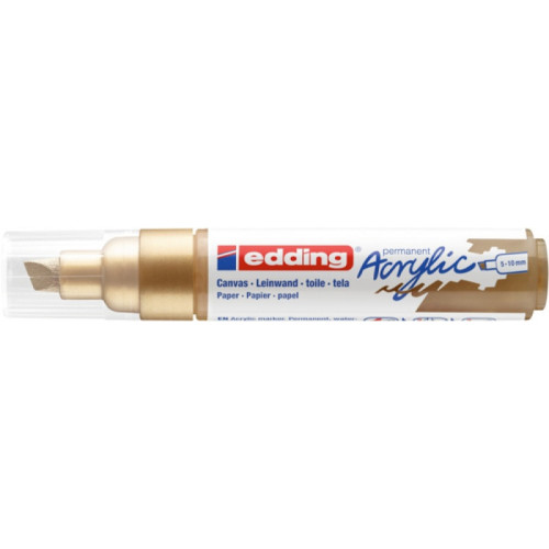 Marker akrylowy e-5000 EDDING, 5-10 mm, matowe bogate złoto