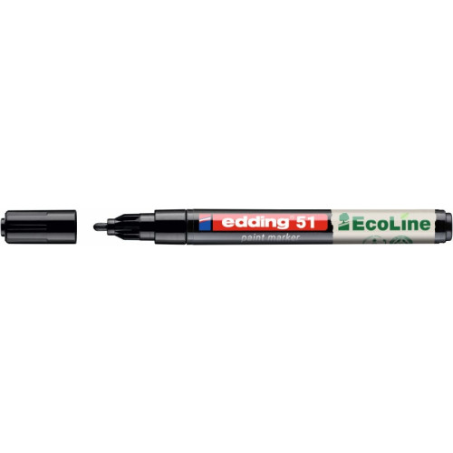 Marker olejowy na bazie wody e-51 EDDING EcoLine, 1-2mm, czarny