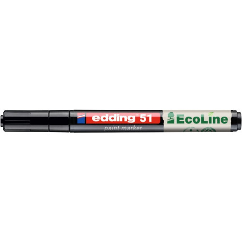 Marker olejowy na bazie wody e-51 EDDING EcoLine, 1-2mm, czarny