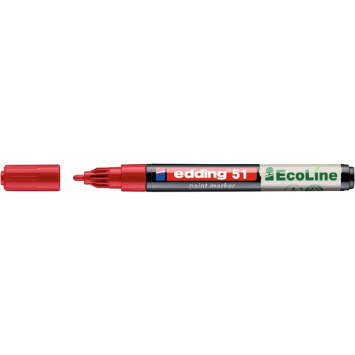Marker olejowy na bazie wody e-51 EDDING EcoLine, 1-2mm, czerwony