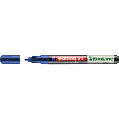 Marker olejowy na bazie wody e-51 EDDING EcoLine, 1-2mm, niebieski