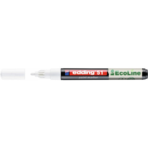 Marker olejowy na bazie wody e-51 EDDING EcoLine, 1-2mm, biały