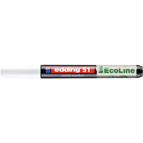 Marker olejowy na bazie wody e-51 EDDING EcoLine, 1-2mm, biały