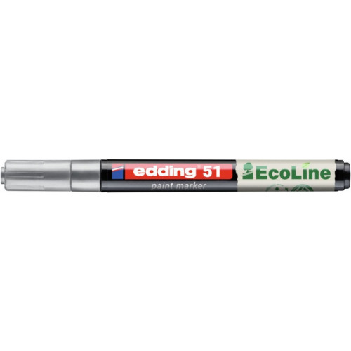 Marker olejowy na bazie wody e-51 EDDING EcoLine, 1-2mm, srebrny