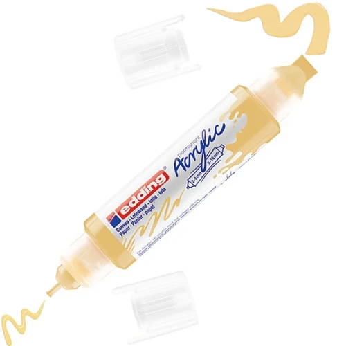 Marker akrylowy 3D e-5400 EDDING, podwójny, 2-3 mm, 5-10 mm, żółty pastelowy