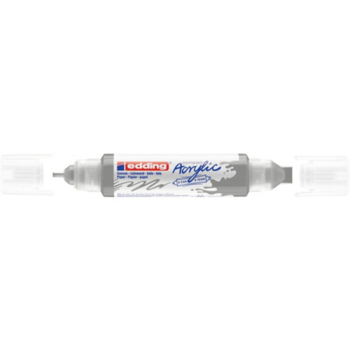 Marker akrylowy 3D e-5400 EDDING, podwójny, 2-3 mm, 5-10 mm, matowe srebro