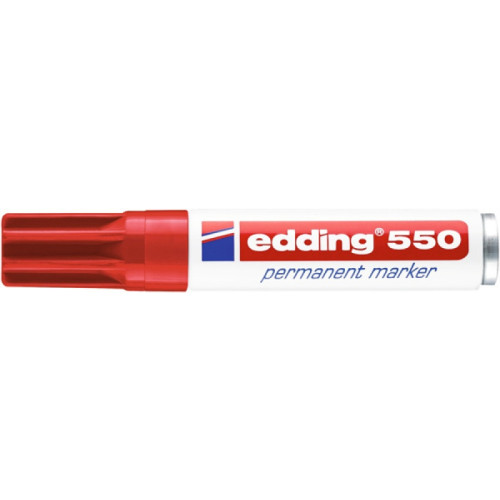 Marker permanentny e-550 EDDING, 3-4 mm, czerwony
