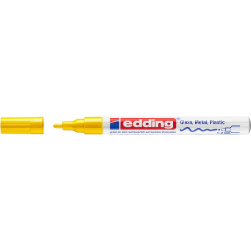 Marker olejowy połyskujący e-751 EDDING, 1-2 mm, żółty