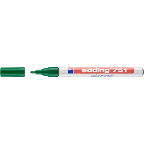 Marker olejowy e-751 EDDING, 1-2mm, zielony