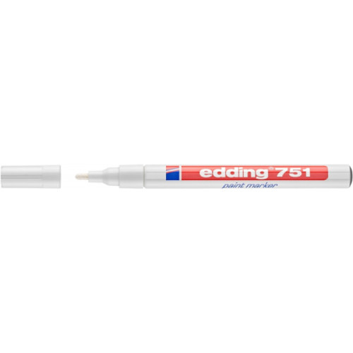 Marker olejowy e-751 EDDING, 1-2mm, biały