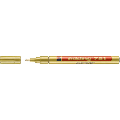 Marker olejowy e-751 EDDING, 1-2mm, złoty