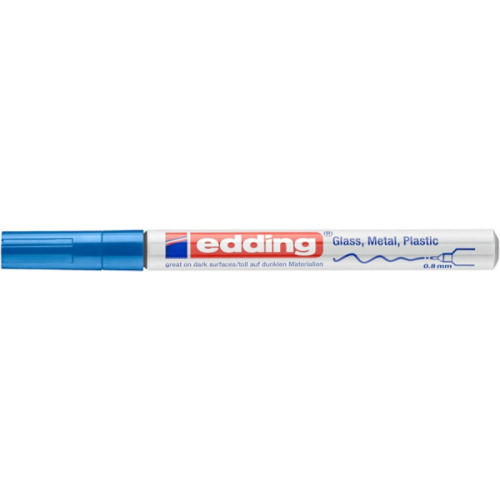 Marker olejowy e-780 EDDING, 0,8mm, niebieski połyskujący