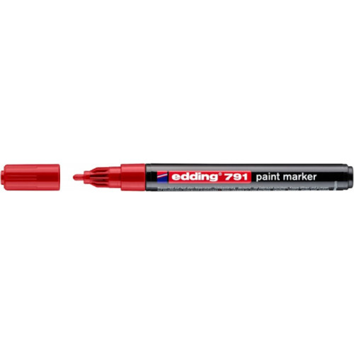 Marker olejowy e-791 EDDING, 1-2mm, czerwony
