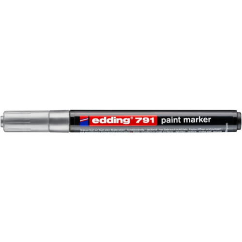 Marker olejowy e-791 EDDING, 1-2mm, srebrny