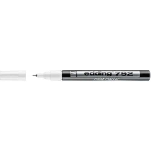 Marker olejowy e-792 EDDING, 0,8 mm, biały