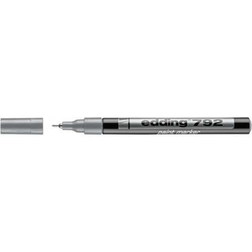 Marker olejowy e-792 EDDING, 0,8mm, srebrny