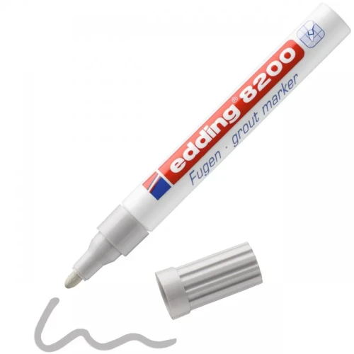 Marker do odświeżania fug e-8200 EDDING, 2-4mm, blister, srebrnoszary