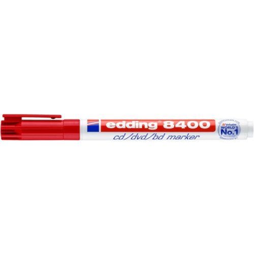 Marker do płyt cd/dvd/bd e-8400 EDDING, 0,5-1mm, czerwony