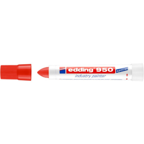 Marker przemysłowy w paście e-950 EDDING, 10mm, czerwony
