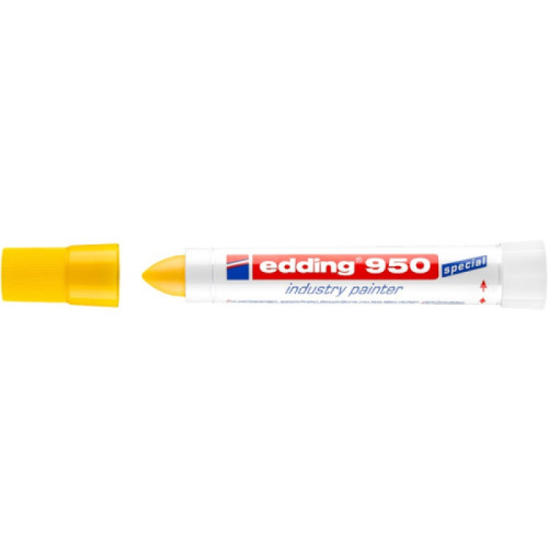 Marker przemysłowy w paście e-950 EDDING, 10mm, żółty