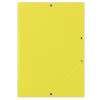 Teczka z gumką DONAU, karton, A4, 400gsm, 3-skrz., żółta