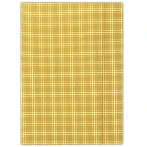 Teczka z gumką DONAU, karton, A4, 400gsm, 3-skrz., pomarańczowa w kratę