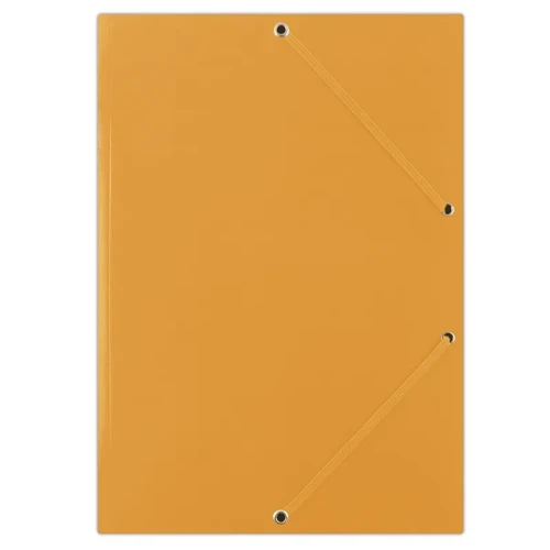 Teczka z gumką DONAU, karton, A4, 400gsm, 3-skrz., pomarańczowa