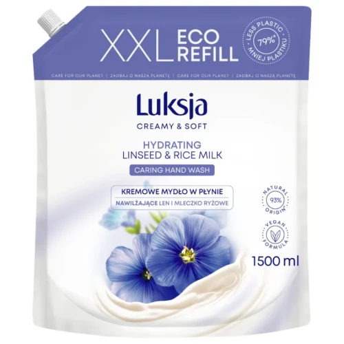 Kremowe mydło w płynie LUKSJA, len, zapas 1500ml