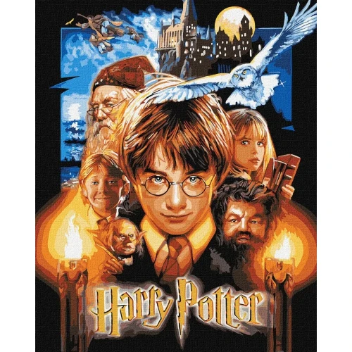 Malowanie po numerach IDEYKA, 40x50cm, metallic, Harry Potter: Plakat, 1 szt.