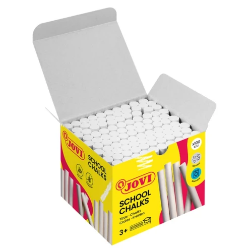 Kreda szkolna JOVI, zestaw 100 szt., biała
