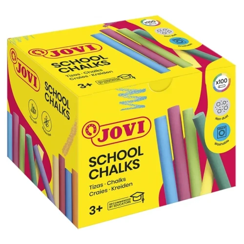 Kreda szkolna JOVI, zestaw 100 szt., mix kolorów