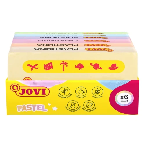 Zestaw plasteliny JOVI, 6x50g, mix kolorów pastelowych