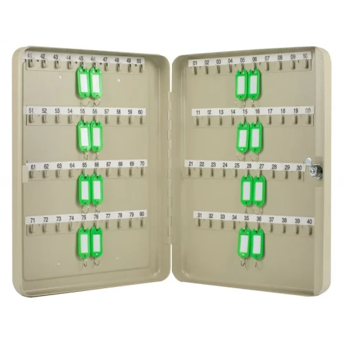 Szafka na klucze Q-CONNECT, na 80 kluczy, 370x280x60mm, szara