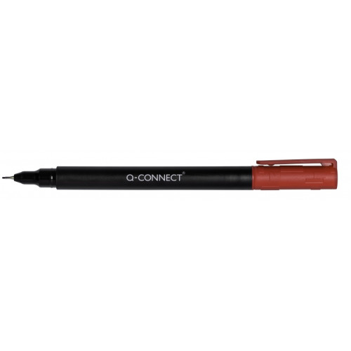 Marker do płyt CD/DVD Q-CONNECT, S, 0,4mm (linia), czerwony