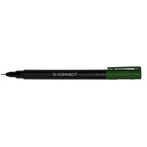 Marker do płyt CD/DVD Q-CONNECT, S, 0,4mm (linia), zielony