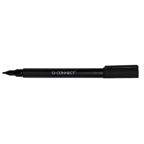 Marker do płyt CD/DVD Q-CONNECT, F, 0,6mm (linia), czarny