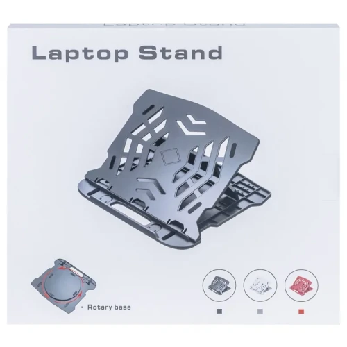 Podstawa pod laptopa z obrotowym podłożem Q-CONNECT, 25,5x28x2,2 cm, czarna