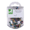 Szpilki Q-CONNECT, 4x20mm, w plastikowym pudełku, 100 szt., mix kolorów