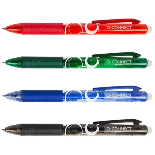 Długopis automatyczny Q-CONNECT , 1,0mm, wymazywalny, zielony