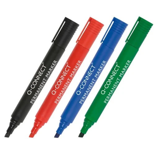 Marker permanentny Q-CONNECT, ścięty, 3-5mm (linia), czarny
