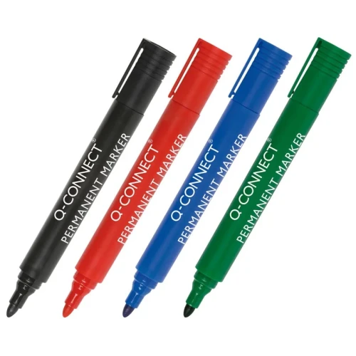 Marker permanentny Q-CONNECT, okrągły, 2-3mm (linia), czarny