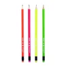Ołówek drewniany z gumką KEYROAD, HB, trójkątny, fluoresencyjne, 48 szt., w tubie