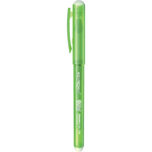Długopis wymazywalny KEYROAD Luminious, fluorescencyjny, 0,7mm, display, zielony
