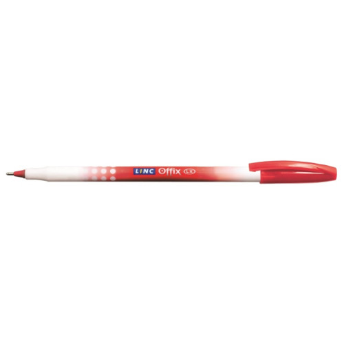 Długopis LINC Offix, śr. kulki 1mm, gr. linii 0,33mm, czerwony