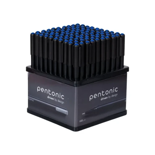 Display długopisów PENTONIC, śr. kulki 0,7mm, gr. linii 0,3mm, 100 szt., niebieski