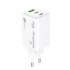 Ładowarka MEDIARANGE 65W, szybkie ładowanie, 2xUSB-C + 1xUSB-A, biały