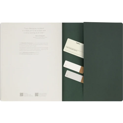 Zeszyt MOLESKINE Student Cahier, XXL, w linie, 21,6x27,9cm, myrtle green