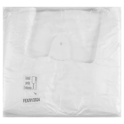 Reklamówka SARANTIS, HDPE, normal, 22/5/38 cm, 6 mikr., 200 szt., biała