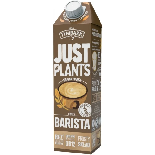 Napój roślinny TYMBARK Just Plants, owsiany, barista, 1l