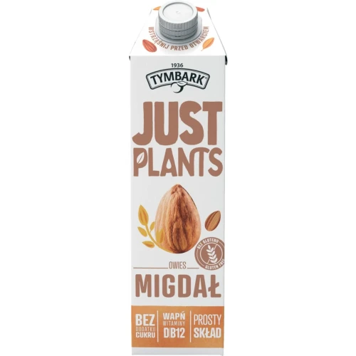 Napój roślinny TYMBARK Just Plants, owies-migdał, 1l